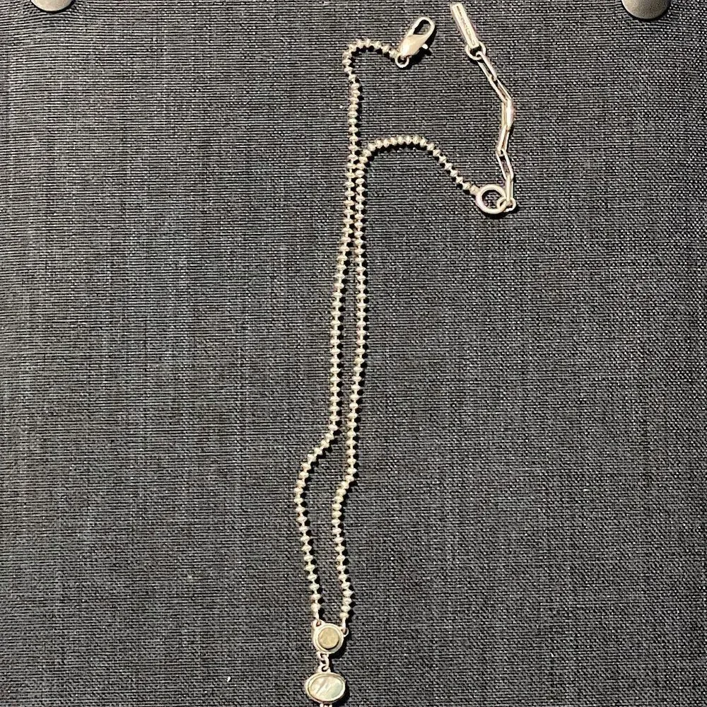 Kenneth Cole 4 Stone (Grey/Cream/Green/Brown ) Stacked Necklace.